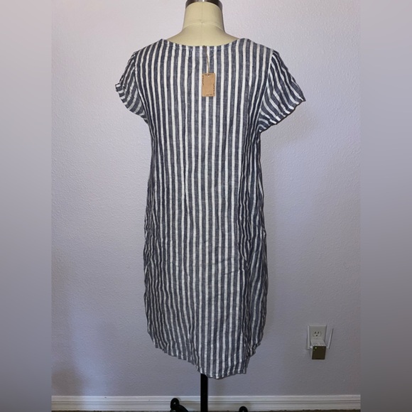 CP SHADES STRIPED DRESS W/POCKETS - Picture 2 of 3